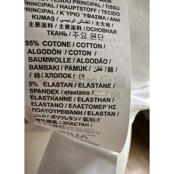 Love Moschino White Graphic Tee Et Voila Hand Print T-Shirt Size 2/38 NWT - Picture 9 of 9